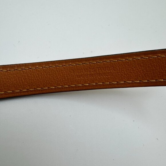 Hermès Pop H 15 Leather Belt Veau Epsom Gold-Plated Buckle 2S Sesame Unisex 70cm - Picture 15 of 16